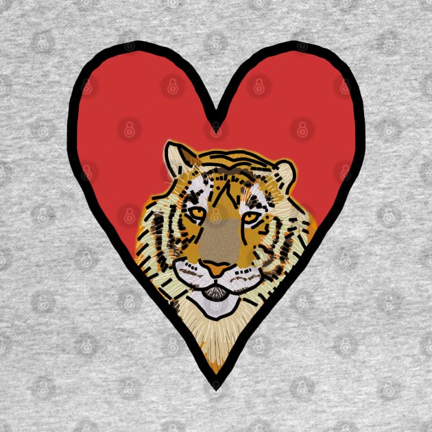 My Tiger Love on Valentines Day Graphic by ellenhenryart